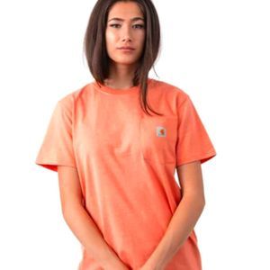 Carhartt Loose Fit Heavyweight S/S Pocket T-Shirt- Electric Coral